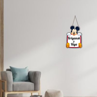 Personalized Teddy Wooden Wall Hanging Customized With Name Living Room, Bedroom & Kids room Birthday Gift For Loveable Person